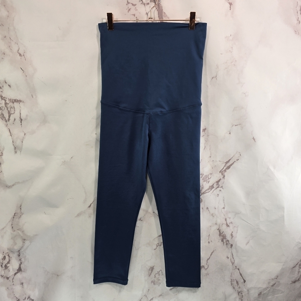 Kindred Bravely Leggings Womens Small Blue Maternity Postpartum Crop Capri